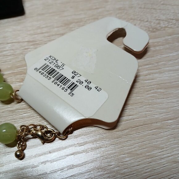 NWT Sonoma Life+Style Chunky Green Blue Beaded Layered Necklace Jewelry #90 - Picture 6 of 9